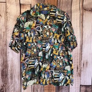Pendleton Hawaiian Shirt Tropical Aloha Camp Vacation Print Beach Summer Large
